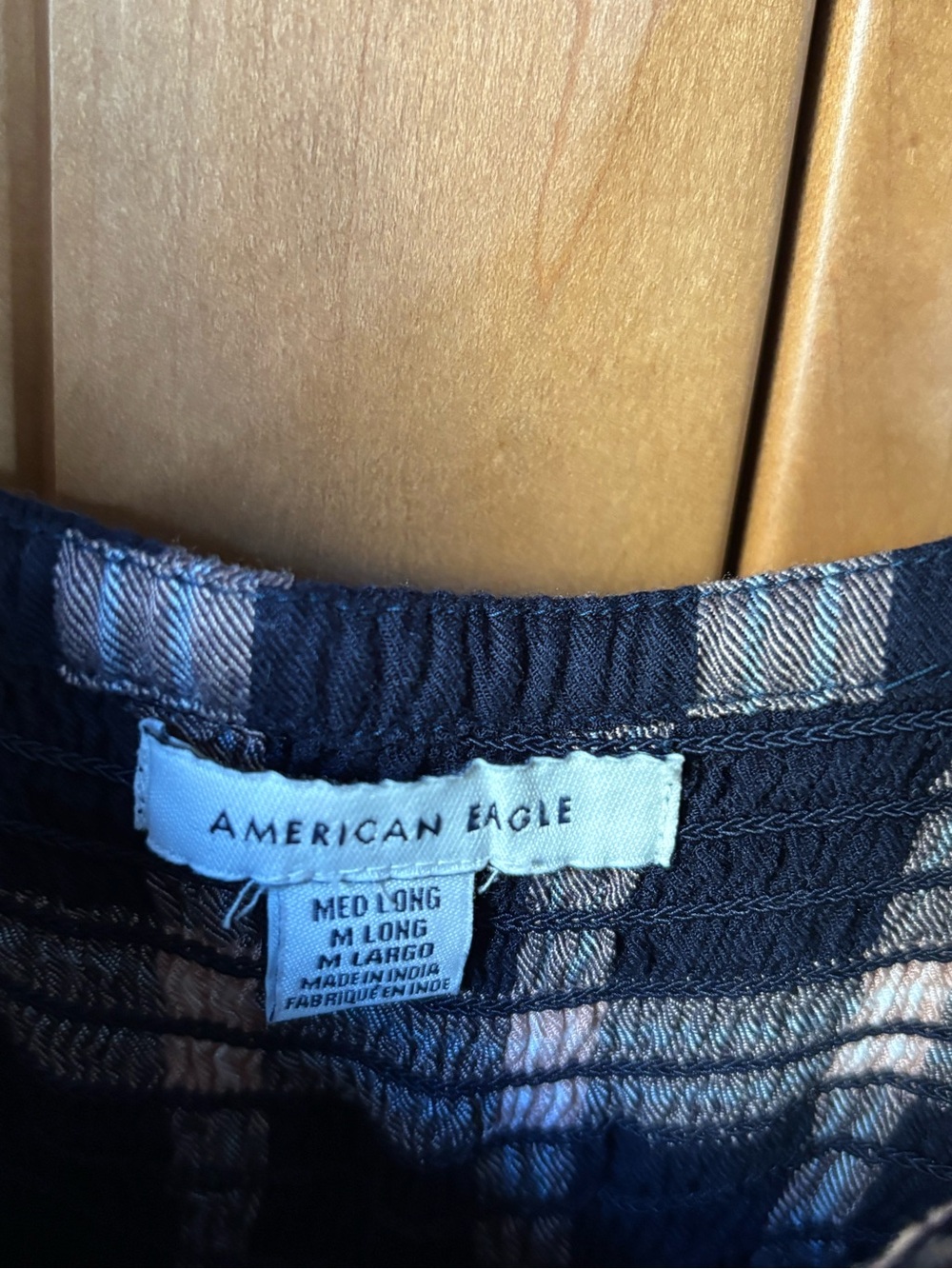American Eagle Outfitters Plaid Smocked Jumpsuit - Picture 3 of 4